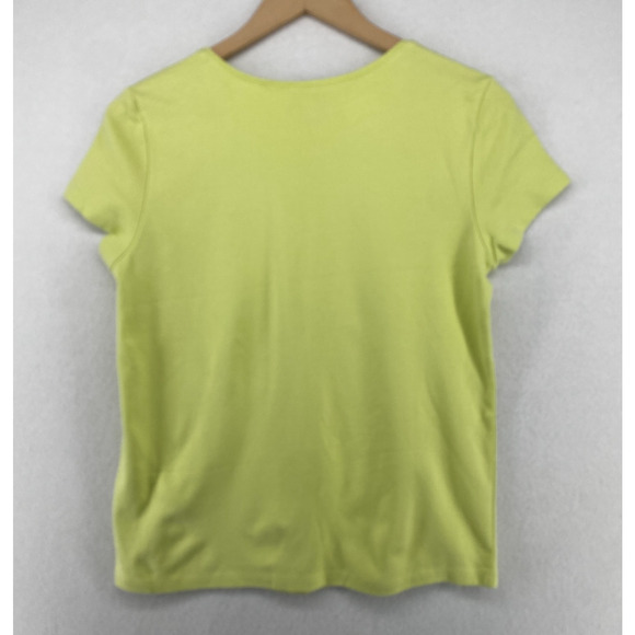 EILEEN FISHER Top S Cotton Interlock Jersey Crewneck Short Sleeve Basic Green - Picture 3 of 11